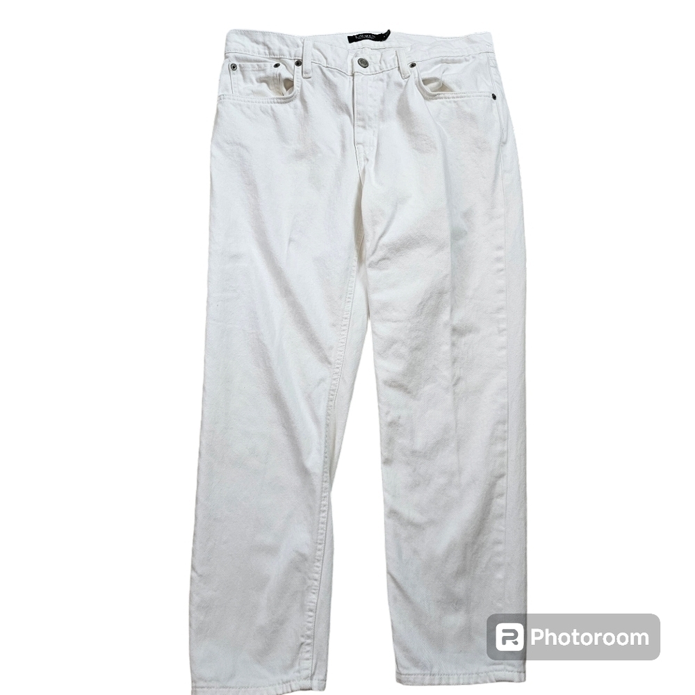 Ralph Lauren Black Label Midrise Cropped White Summer Jeans in 8